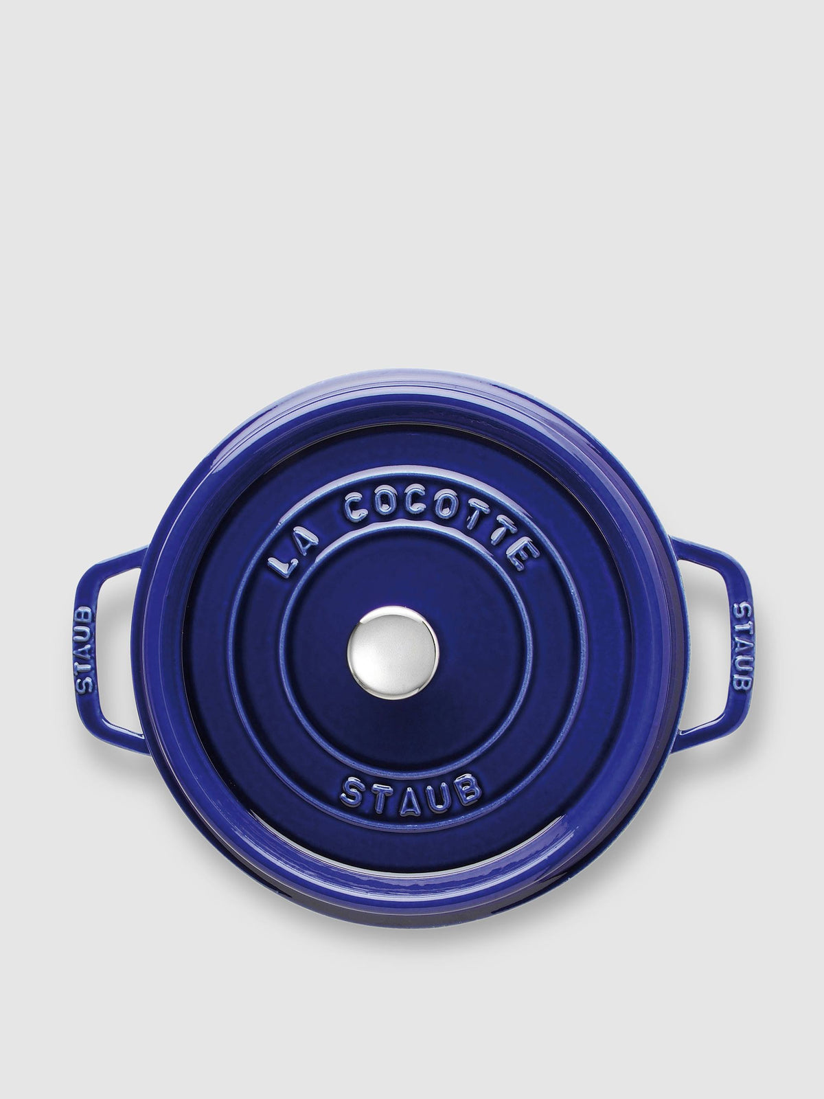 Dark Blue Cast Iron 4-Quart Round Cocotte N7800