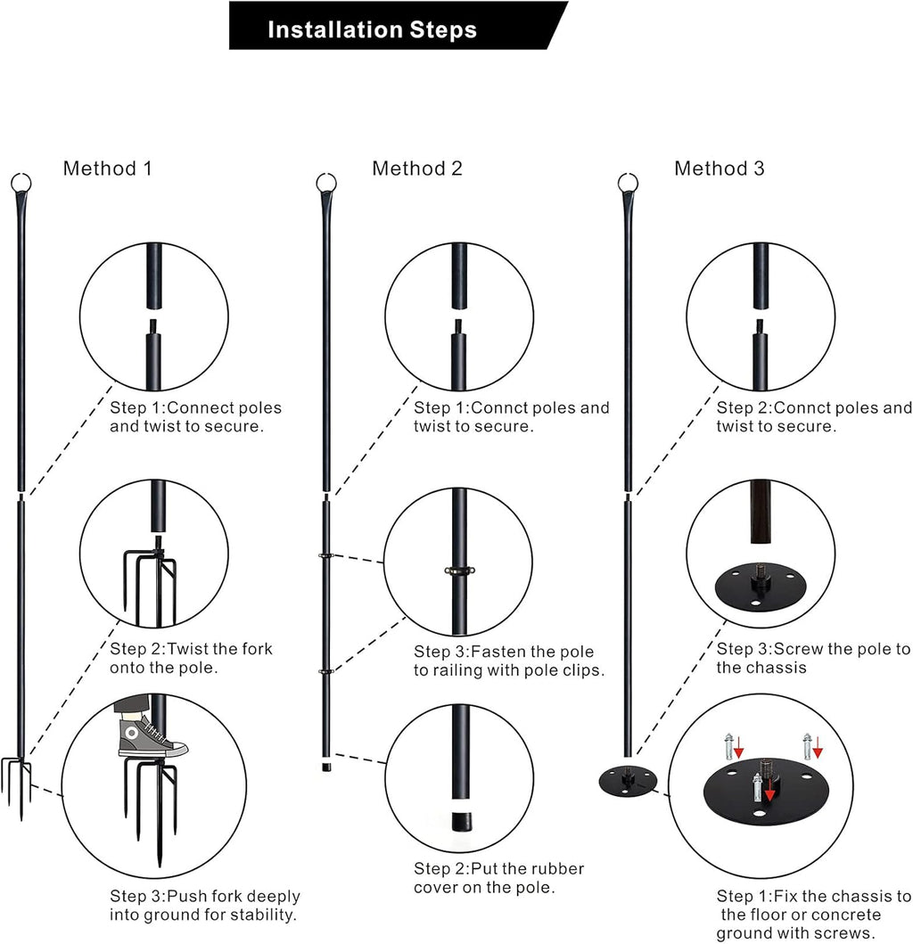 String Light Poles with Hooks 2PCS S46776
