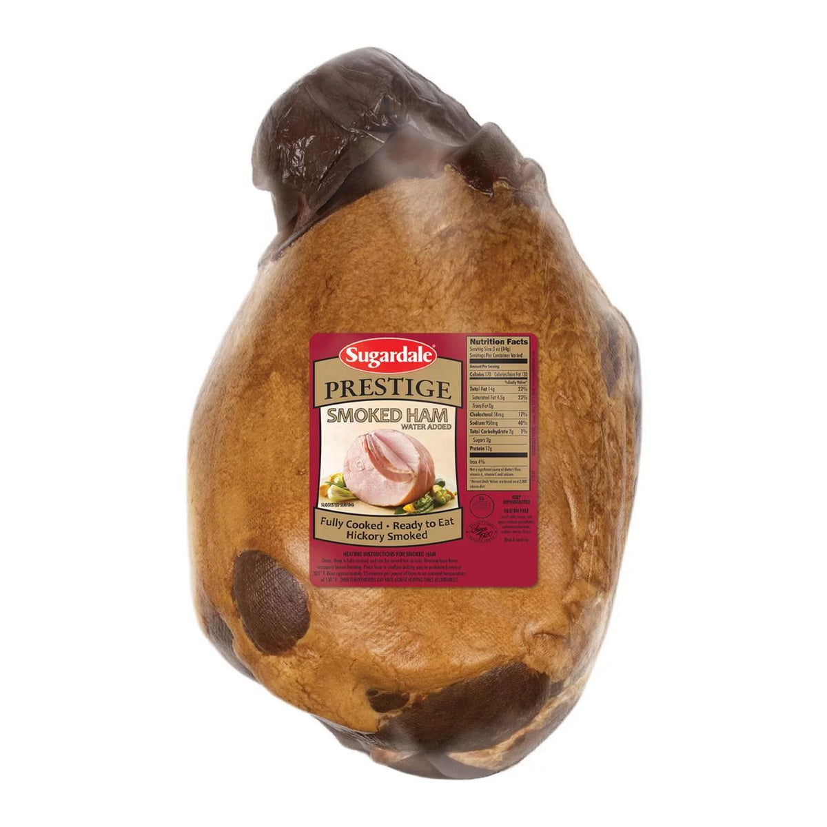 Hickory Smoked Whole Ham, Fully Cooked, Pork Bone-In, 17.0 - 24.0 lb Z500136