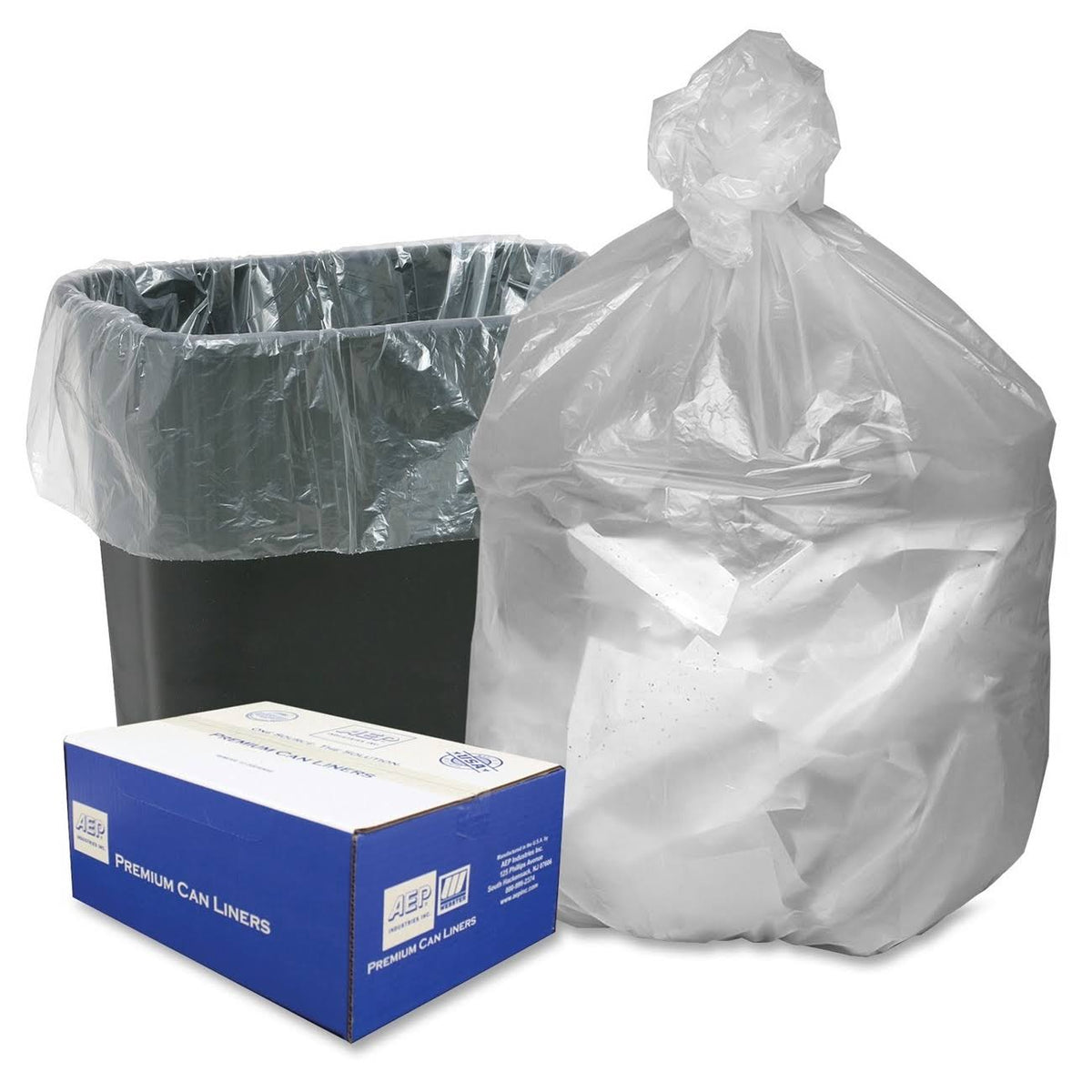 16gal 8 microns 24 x 33 Natural Can Liners Q407319