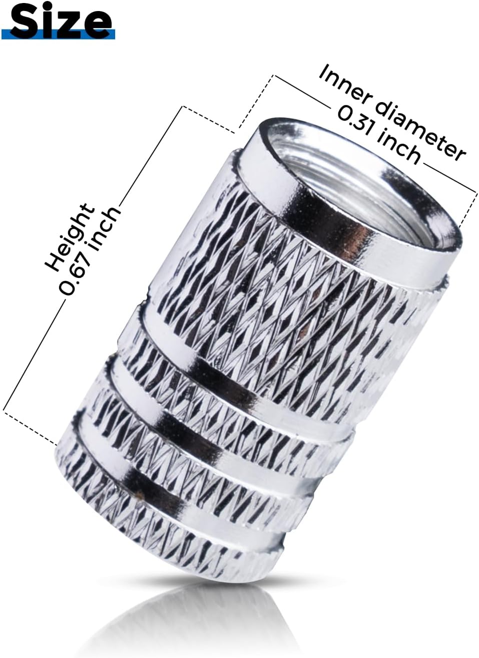 Grey Tire Valve Stem Caps 4 Pack O202