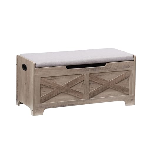 Storage Chest with Safety Hinge Wooden Shoe Bench F1032