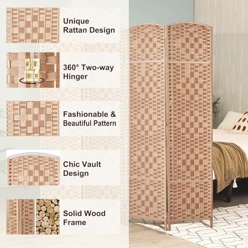 Dark Coffee 4 Panel Room Divider R65775