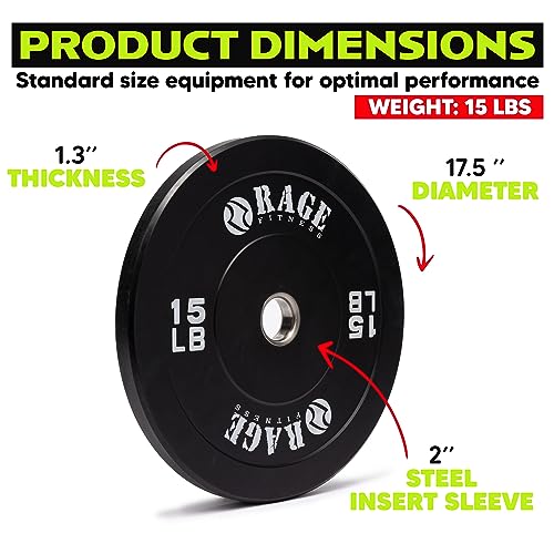Olympic Bumper Plate Rubber With Steel Insert H86959