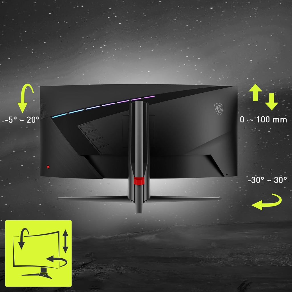 34-inch UWQHD 3440 x 1440 180Hz 1ms Black Computer Monitor D971