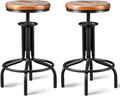 Metal Adjustable Height Bar Stool Set of 2 C656