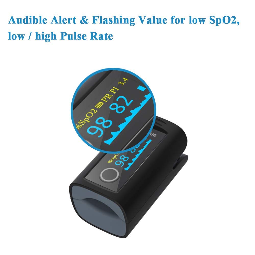 Bluetooth Fingertip Pulse Oximeter with Carry Bag L6933