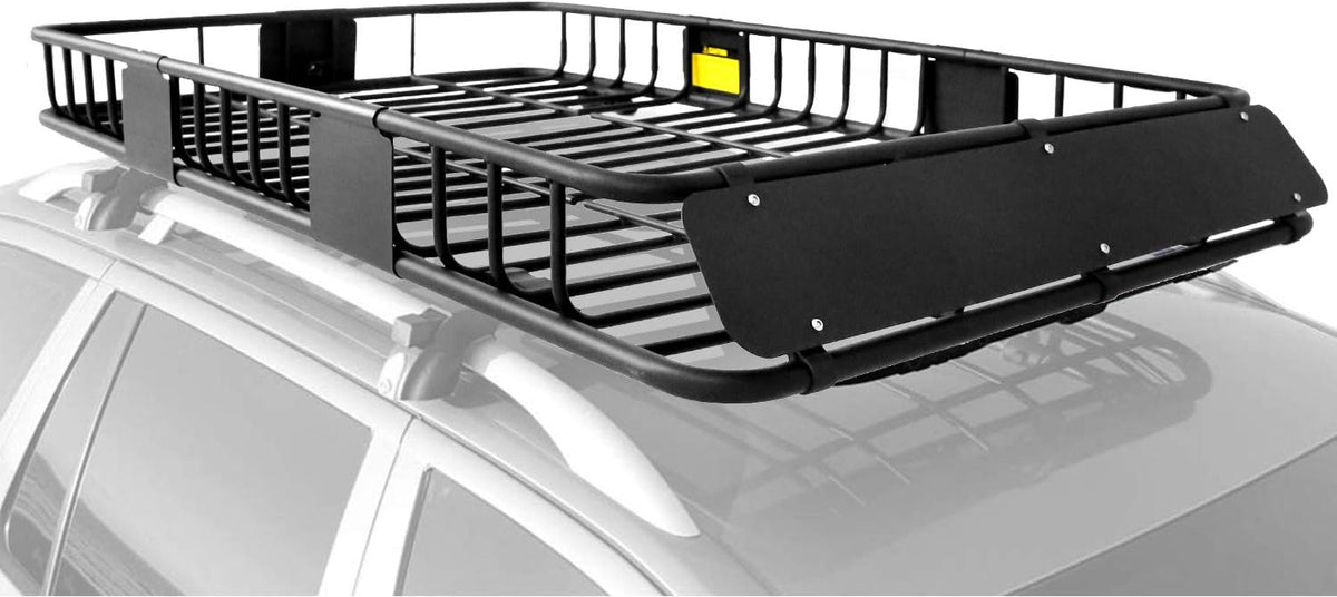 Roof Rack Basket Rooftop Cargo Carrier with Cargo Net and Bag Y469140