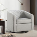 Brown Swivel Barrel Accent Chair Set of 2 K522
