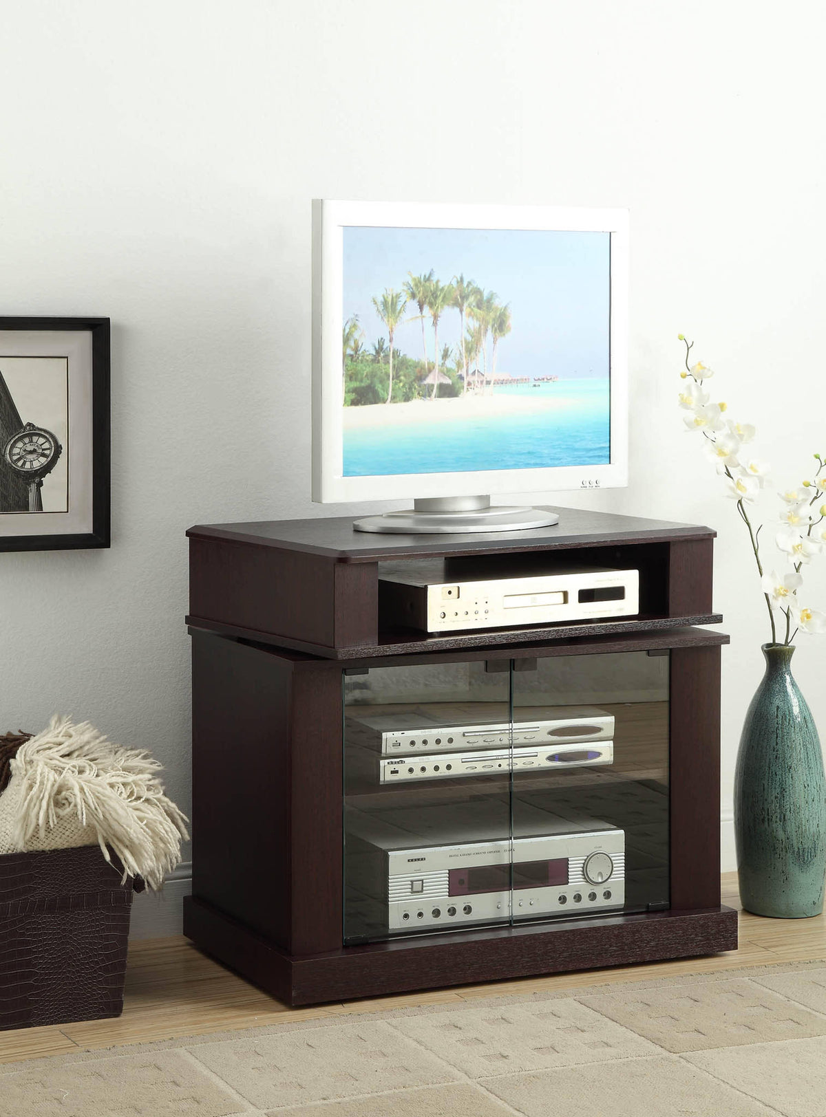 Cherry Swivel Top Entertainment Cart P95999
