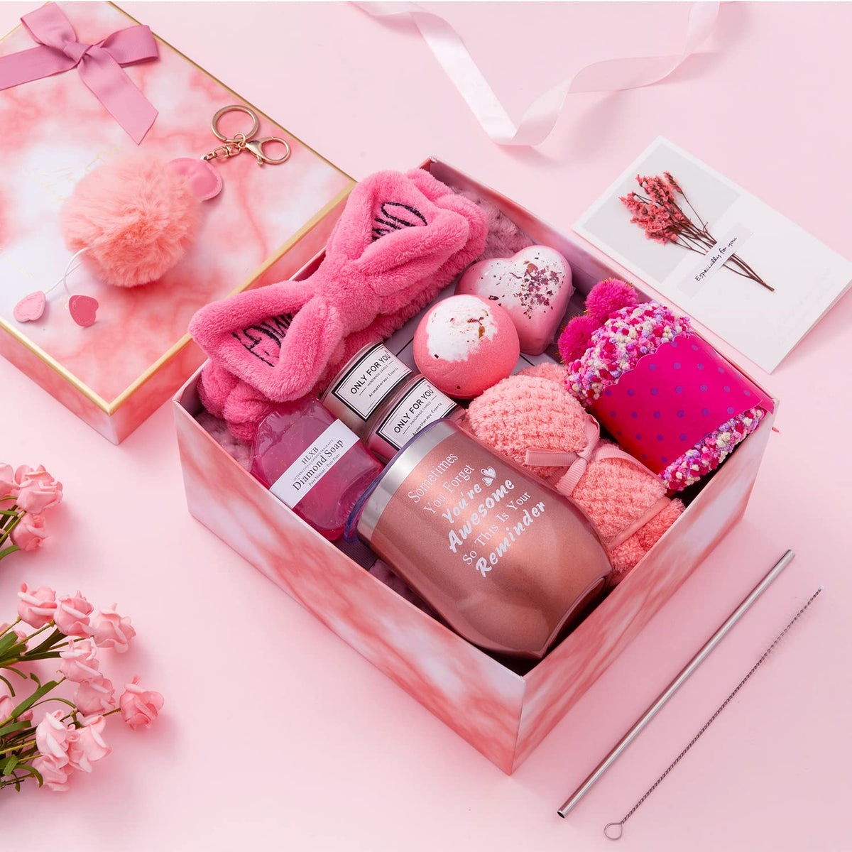 Pink Gifts Box Care Package Relaxing Set R7937