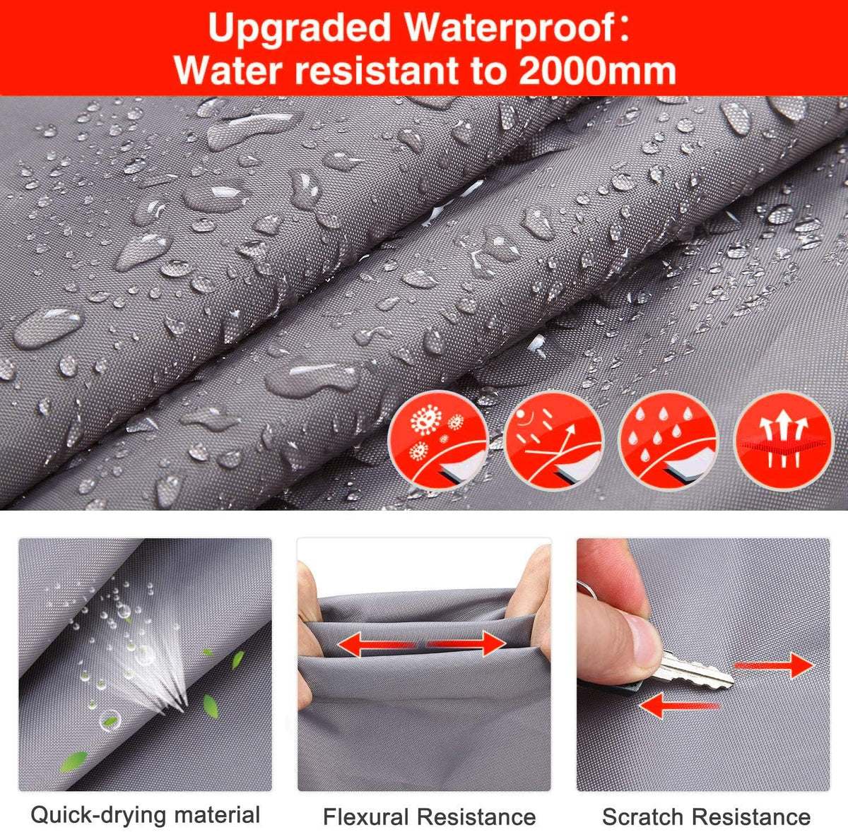 Waterproof Windproof 420D Heavy Duty Polyester Oxford RV Trailer Cover O4964