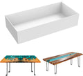 Large Rectangle Resin Table Molds 23.7X11.81 inch Epoxy Resin Table Mold Silicone Molds with 4 Table Support Legs N49787