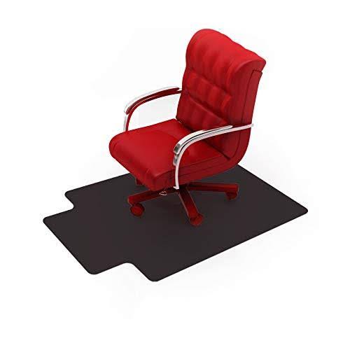 Black Chair Mat with Lip for Low Pile Carpets G650