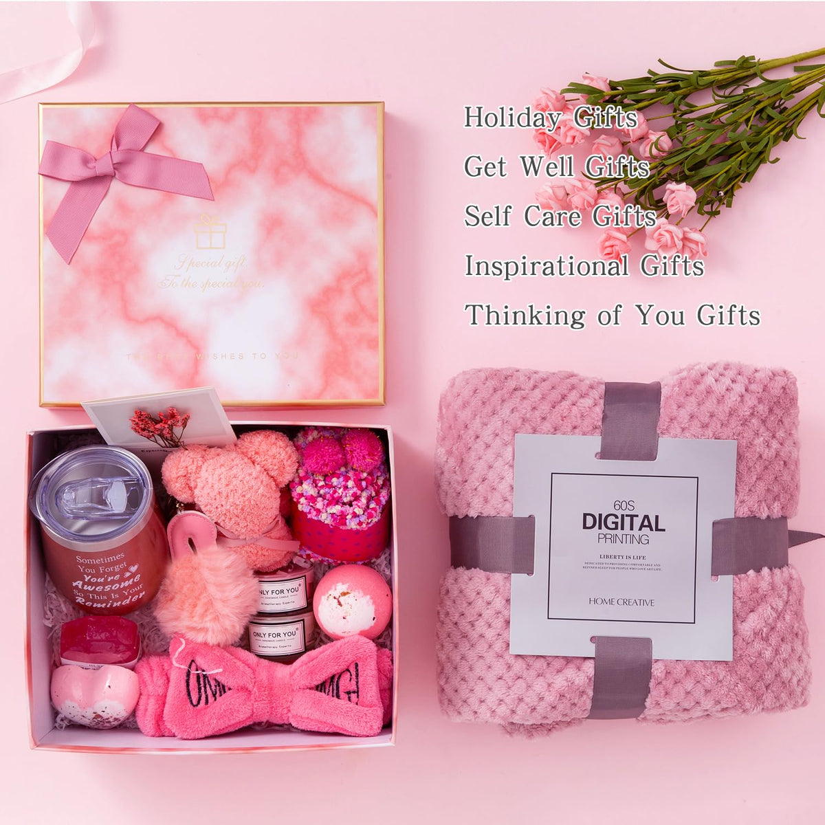 Pink Gifts Box Care Package Relaxing Set R7937