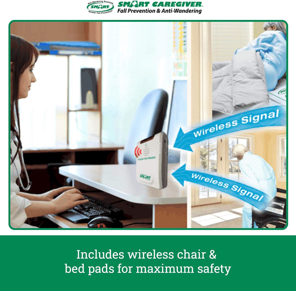 Wireless Alarm with Bed Sensor Pad and Chair Sensor Pad P353