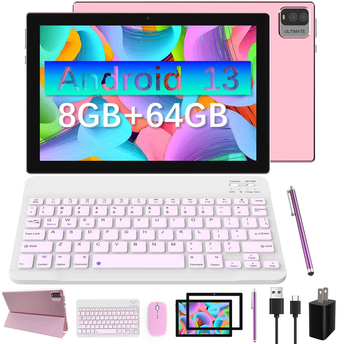 10.1 inch 2 in 1 Tablet with Keyboard, 8GB RAM+64GB ROM B65913