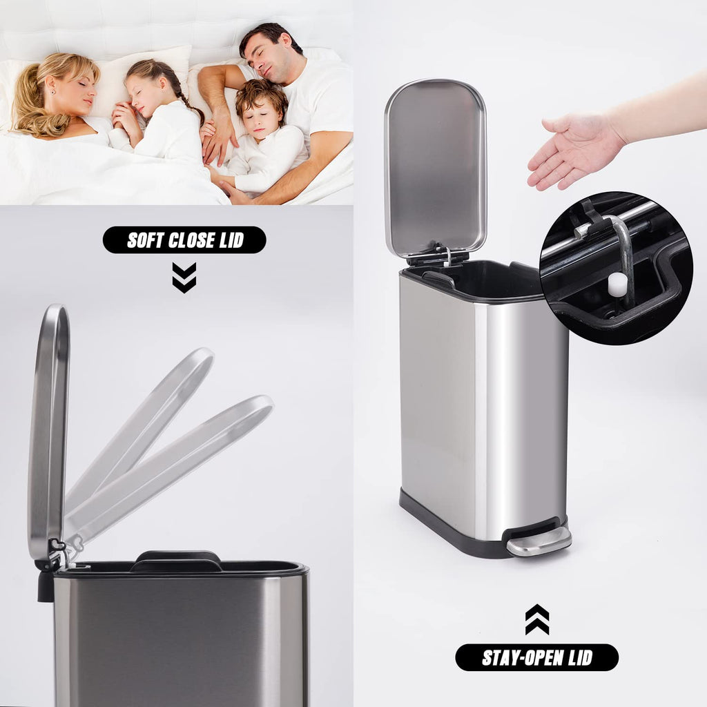 Stainless Steel Step Trash Can 10L P1458