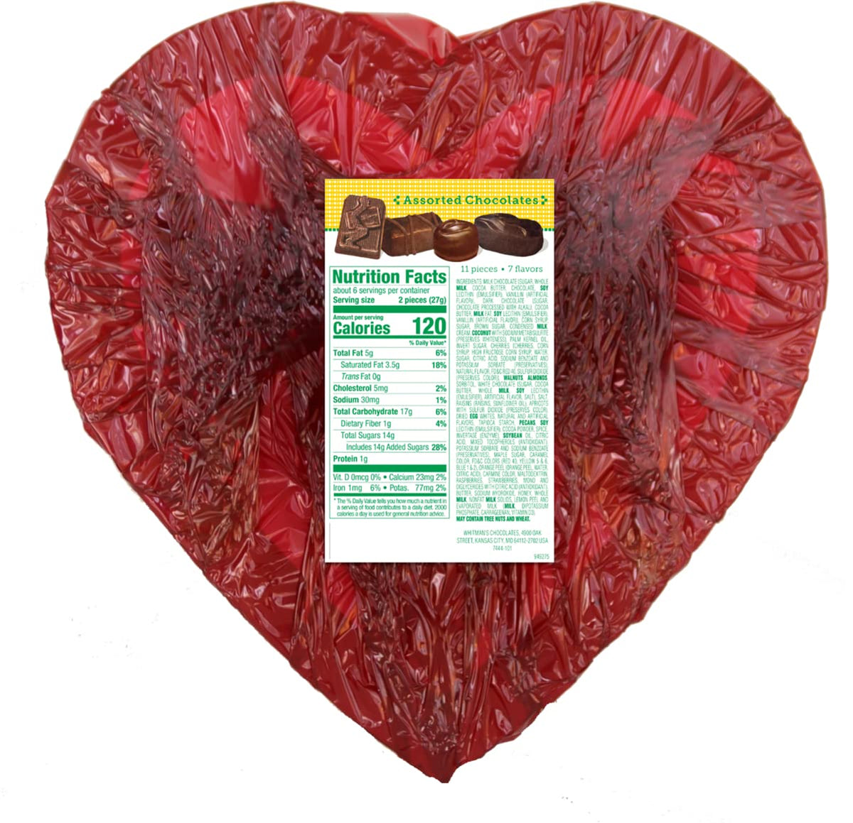 Assorted Chocolate Sampler Heart Box, 5.1 Ounce Y532