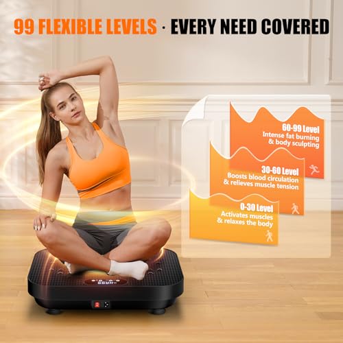 Vibration Plate Exercise Machine with 330 Lbs Capacity Q529336