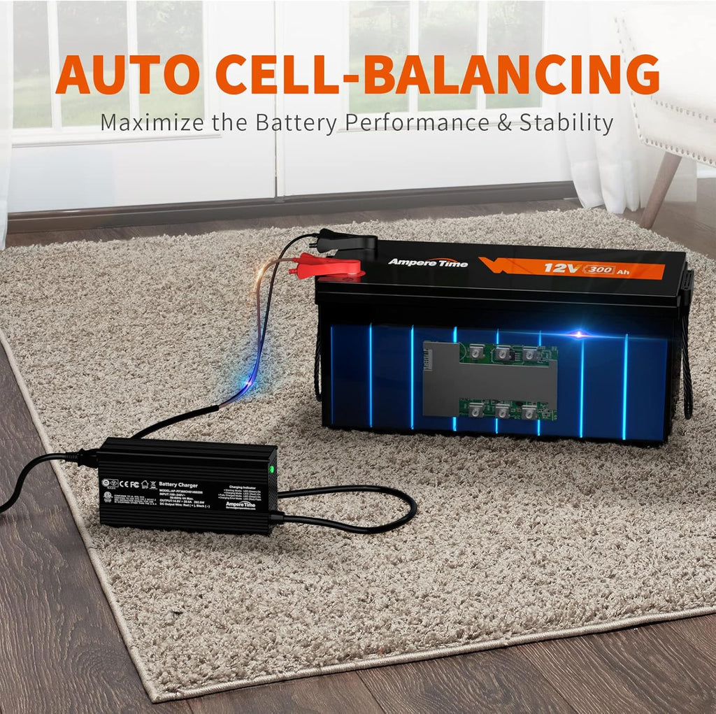 12V 300Ah LiFePO4 Battery with 20A Charger E564