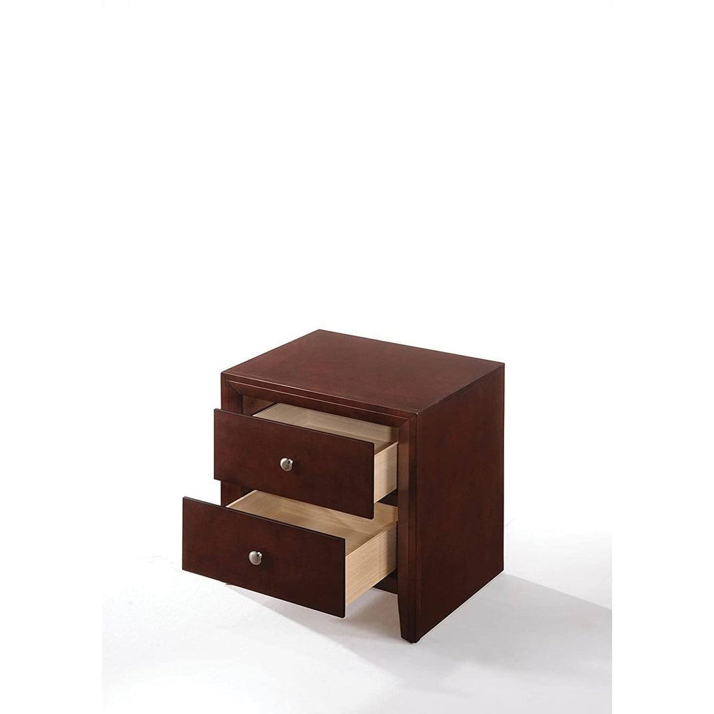 Brown Cherry 2-Drawer Nightstand U71009