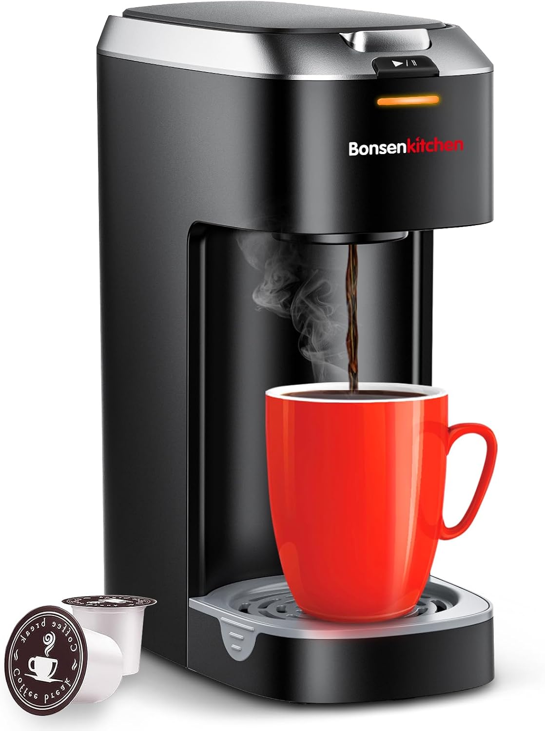 Single Serve Coffee Maker for K Cup Capsule, Brew Sizes 6 to 12oz A591838