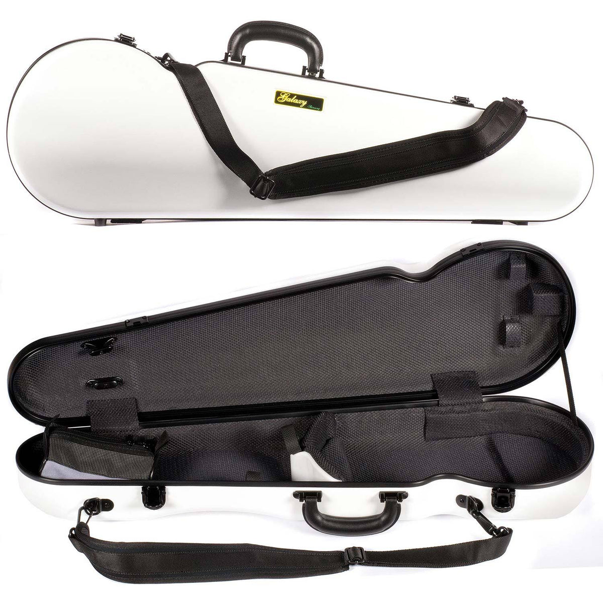 White Shaped Violin Case with Gray Interior X86775
