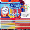 60 Flavored Drink Mix Packets Variety Pack V403