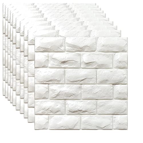 White Foam Brick Wallpaper 11PCS M6843
