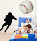 Football Ball Carrier Silhouette Cutout Wall Decal H78004