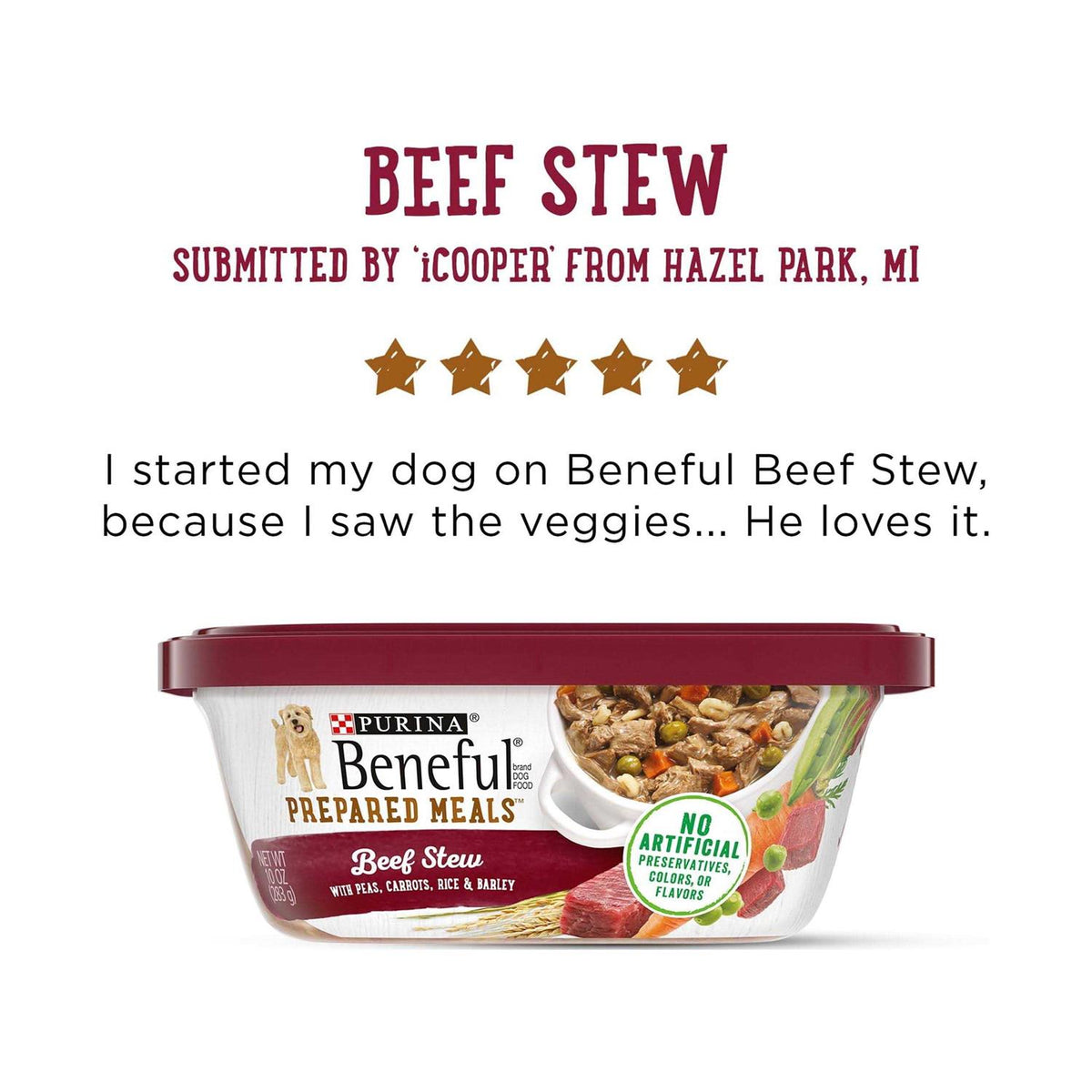Beef Stew Prepared Meals Dog Food G37734