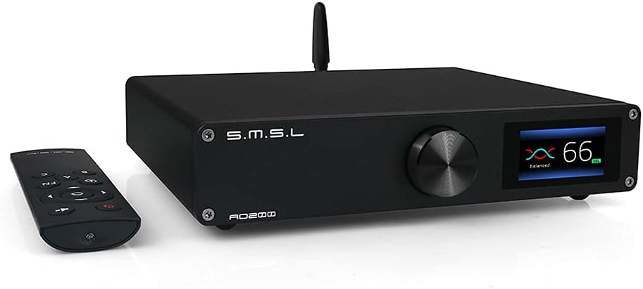 Digital Power Amplifier Bluetooth 5.0 2 Channel HiFi Desktop Amp with Remote Control K624