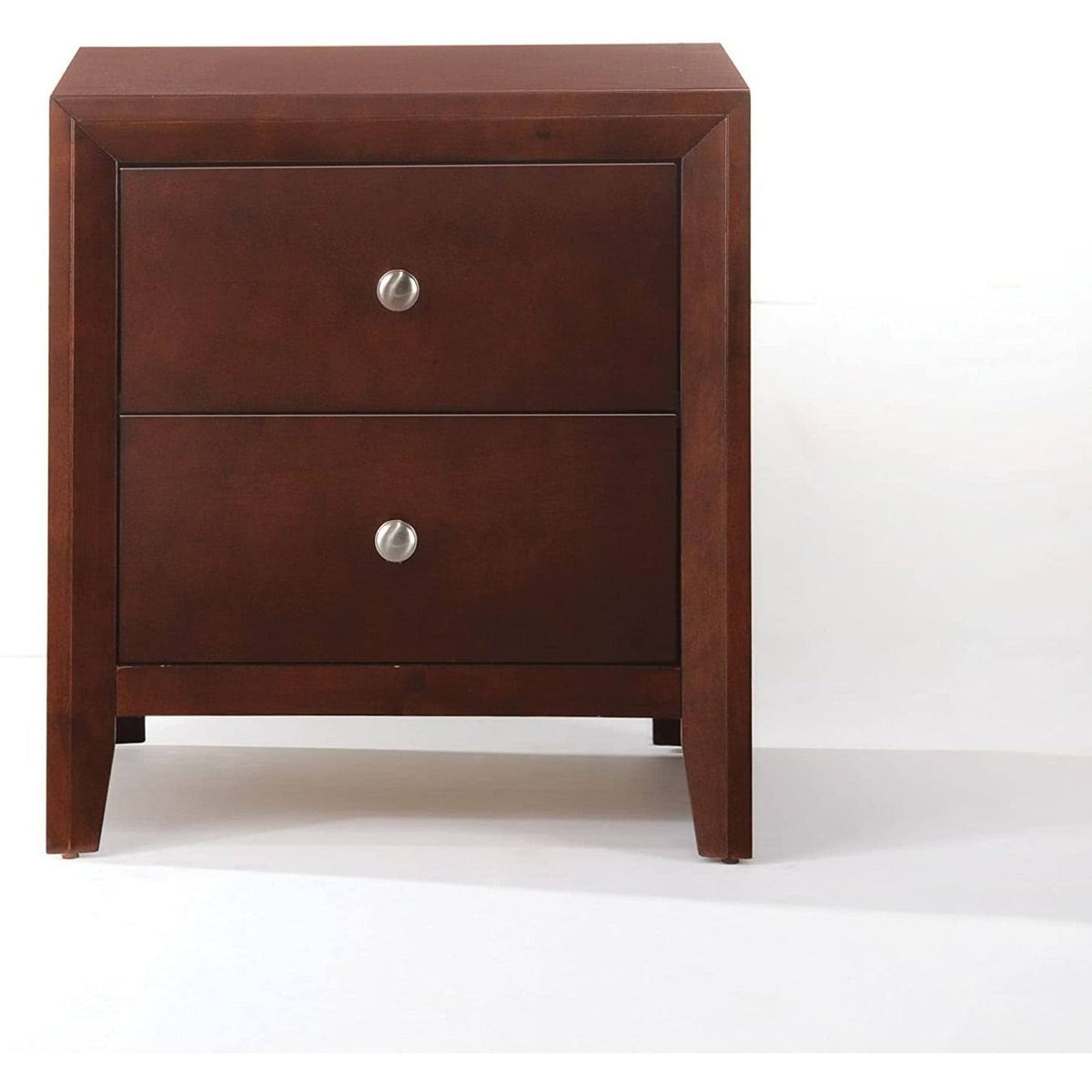 Brown Cherry 2-Drawer Nightstand U71009