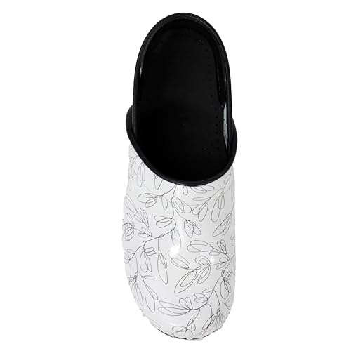 Printed Leather Clogs P5748