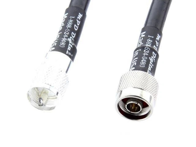 N Male to PL-259 Connectors LMR-400 Cable Assemblies 150 ft X330189