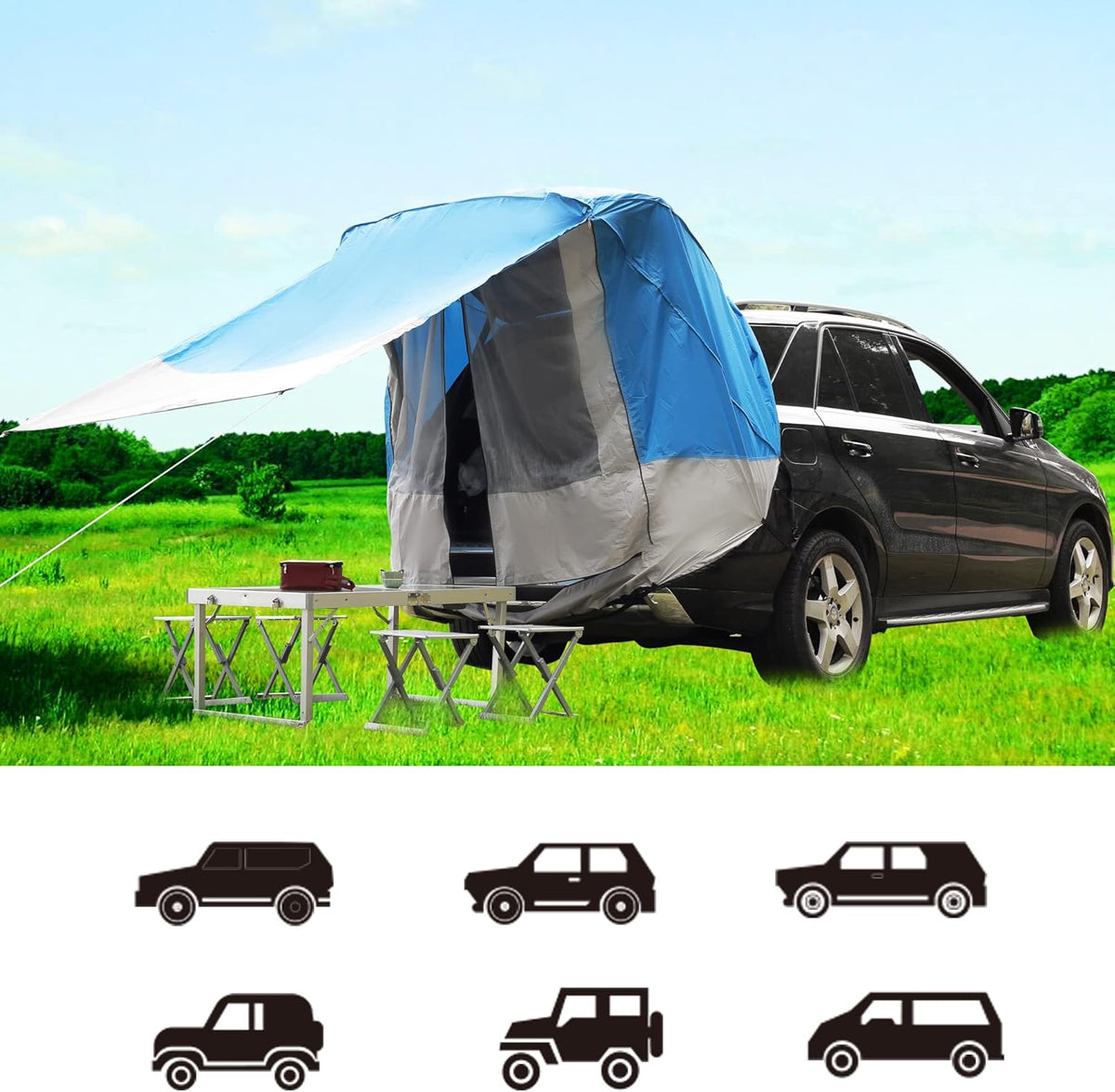 Car Awning SUV Shade Tent with Waterproof Storage Bag G439