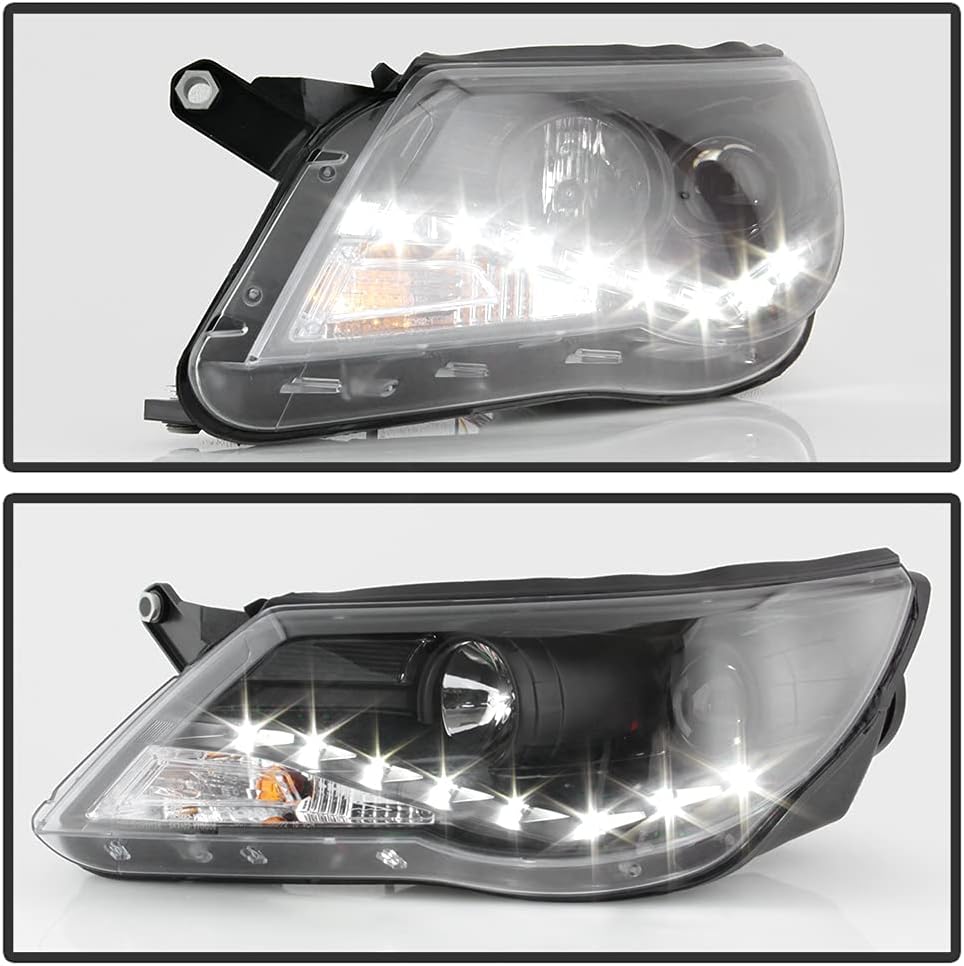 2009-2011 Volkswagen Tiguan Black Housing Projector Headlights I841460