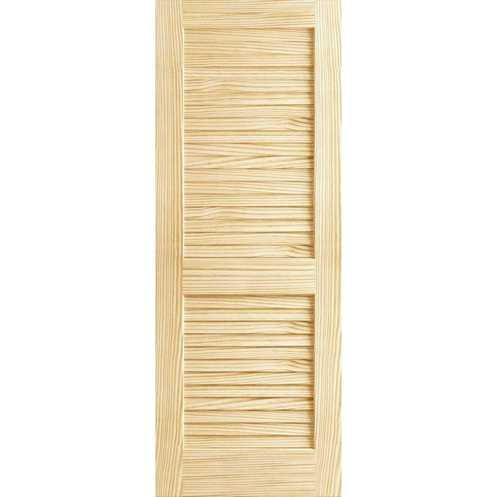 Louvered Solid Wood Primed Standard Door Q874