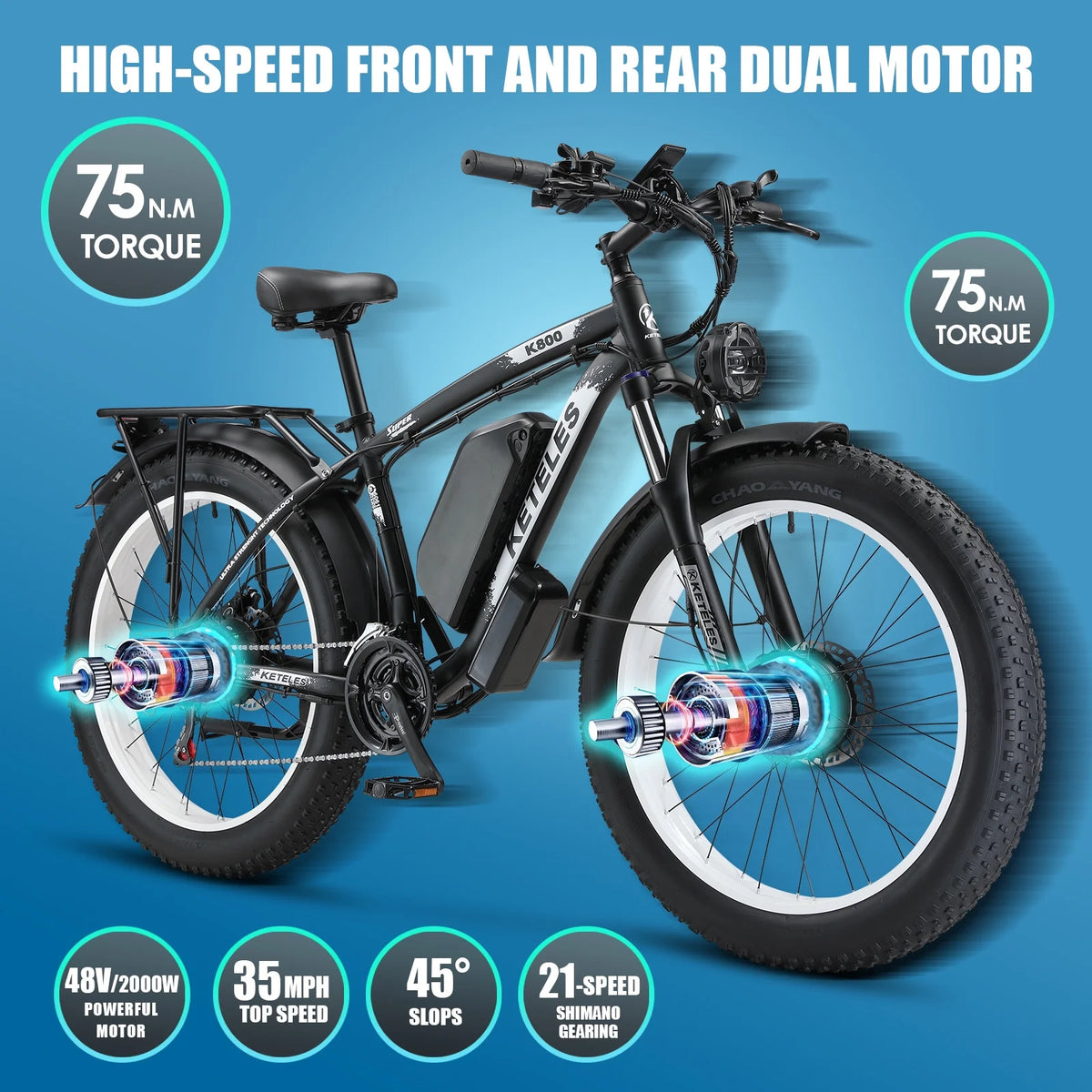 2000W 26" Fat Tire Electric Bike Z740