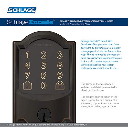 Aged Bronze Smart WiFi Deadbolt Lock A9470