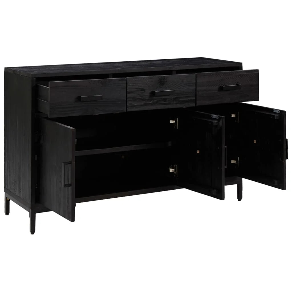 Black Solid Wood Pine Sideboard A367664