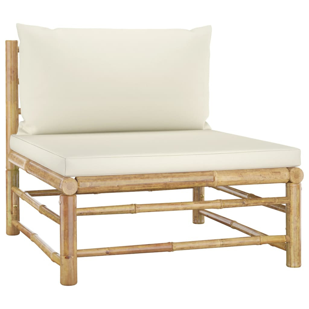9 Piece Outdoor Sectional Sofa Set with Table Stool Bamboo C42533
