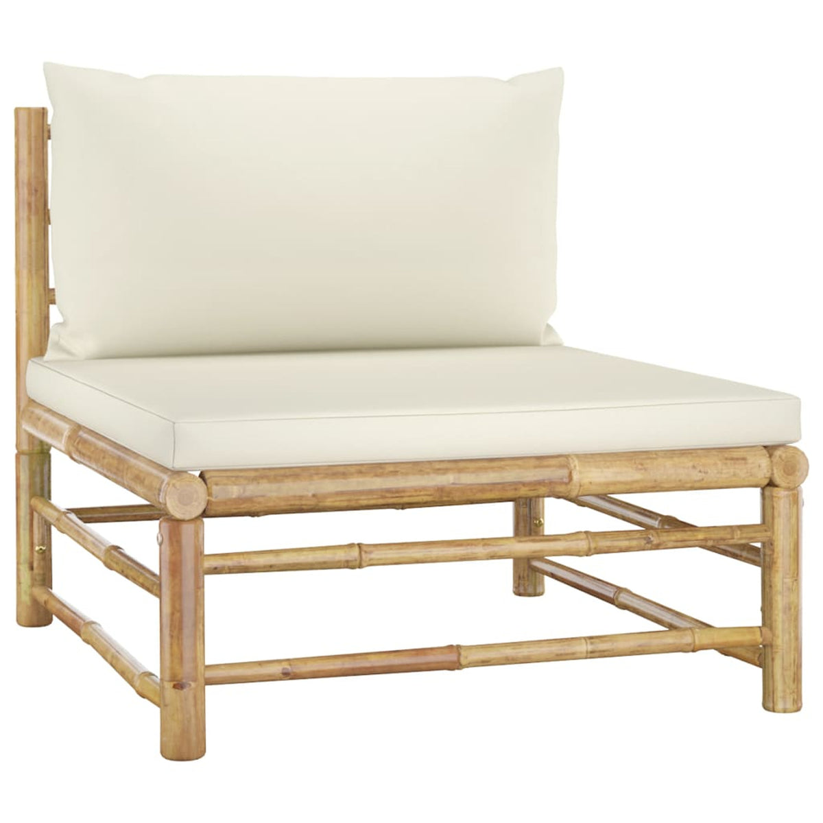 9 Piece Outdoor Sectional Sofa Set with Table Stool Bamboo C42533