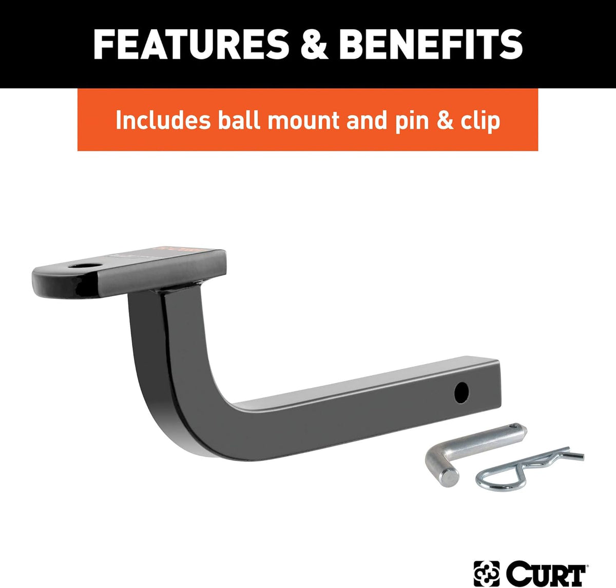 Class 2 Trailer Hitch with Ball Mount, 1-1/4-Inch Receiver B340
