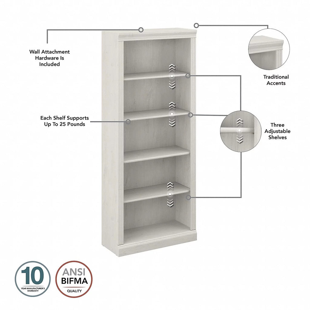 L Shaped Computer Desk with Bookcases U65270