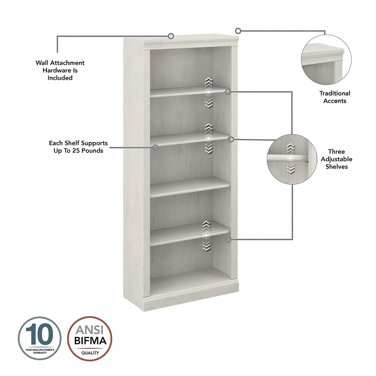 L Shaped Computer Desk with Bookcases U65270