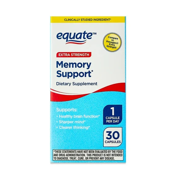 Memory Support Extra Strength Dietary Supplement Capsules, 30 Count Y4778