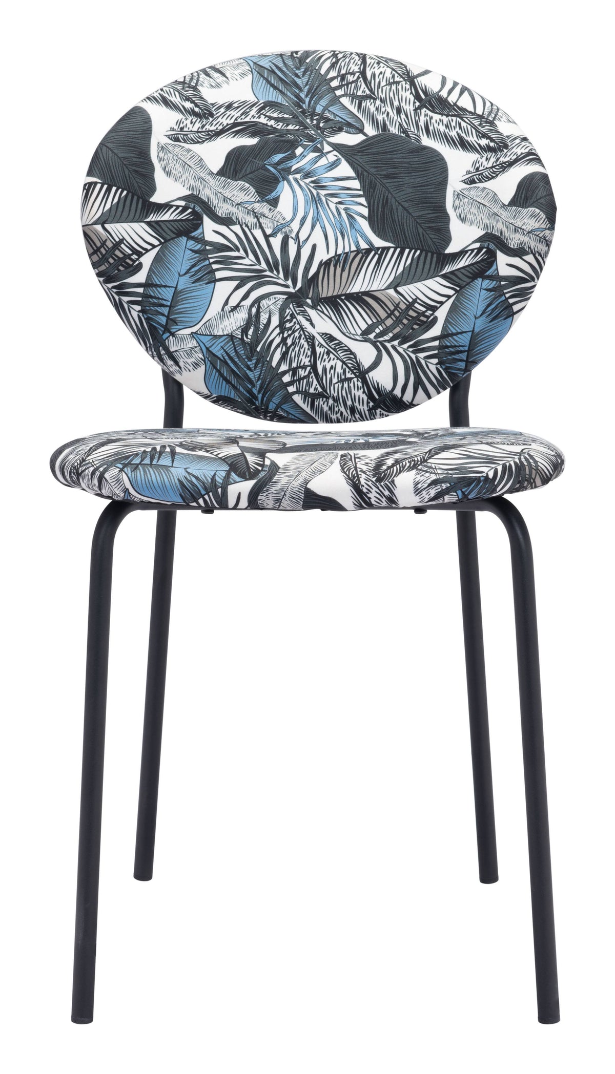 Black Leaf Print Dining Chair (Set of 2) H7914