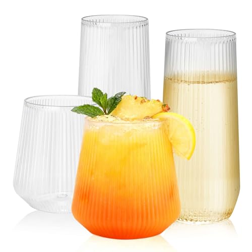 48 Pack Plastic Stemless Glasses M423953